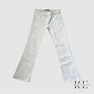 Raven Denim White Flare Jeans